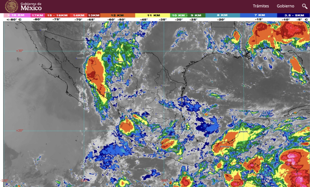IMAGEN DE SATÉLITE DEL ESTADO DEL TIEMPO